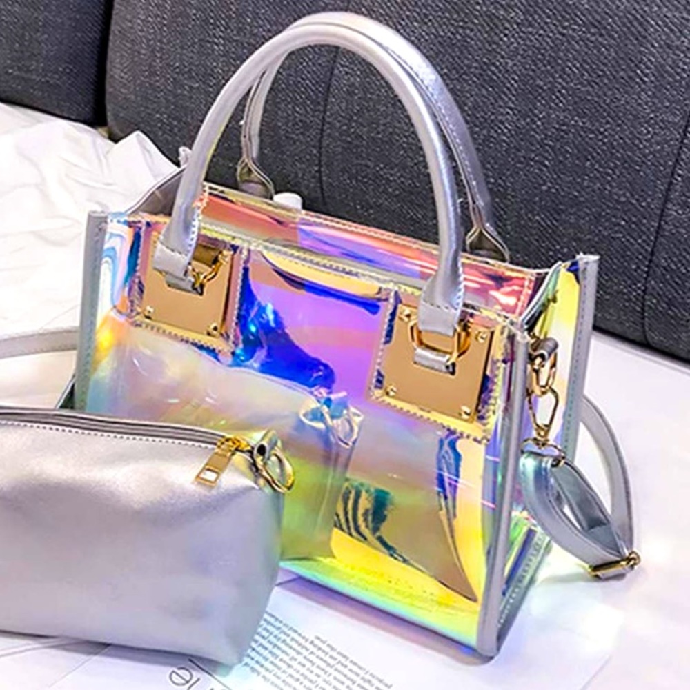 Women Transparent Shoulder Crossbody Bag, 2 in 1 Designer
Fashion Handbag Purse